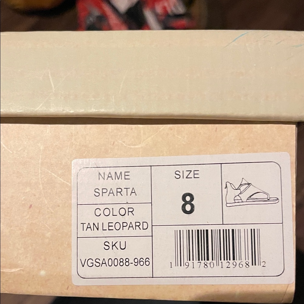Very G Tan Leopard Kids Sandals
